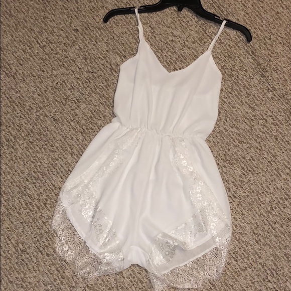 Pants - White jumpsuit/romper